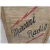 Image 2 : Vintage Marconi Radio Wooden Sign 25.5" x 38" 