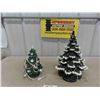 Image 1 : 2 Cermaic Christmas Trees 17'' Tall + 12'' Tall