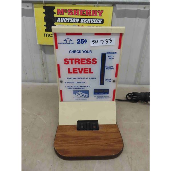 Stress Level Coin Operated Testing Machine 16'' Tall x 10'' Wide