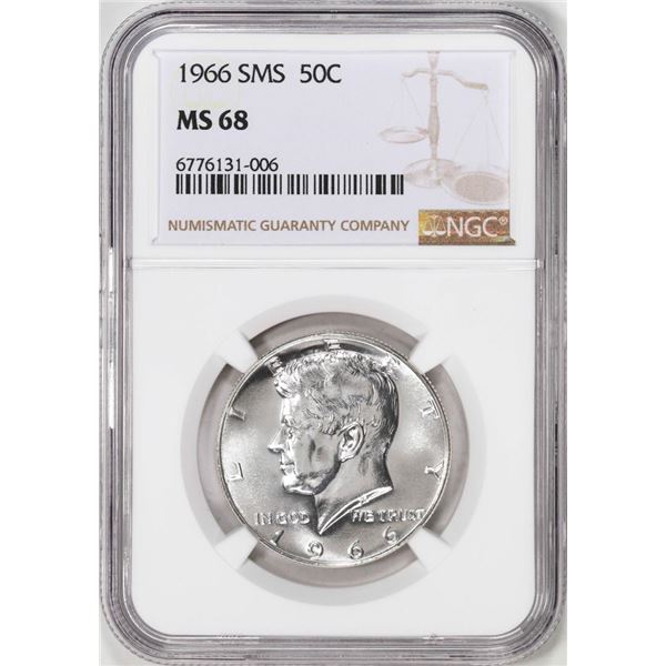 1966 SMS Kennedy Half Dollar Coin NGC MS68