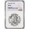 Image 1 : 1966 SMS Kennedy Half Dollar Coin NGC MS68