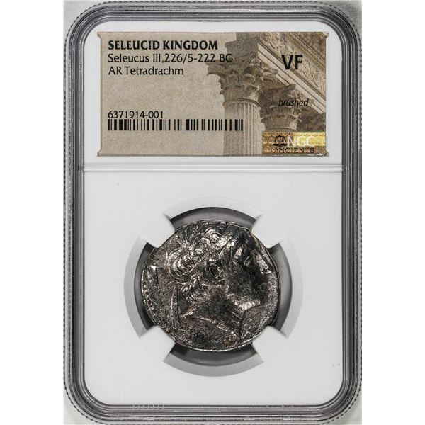 Seleucid Kingdom 226/5-222 BC Seleucus III AR Tetradrachm Ancient Coin NGC VF