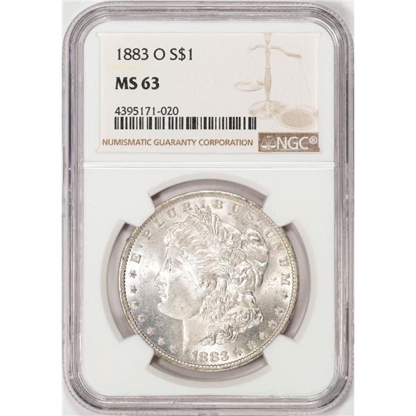 1883-O $1 Morgan Silver Dollar Coin NGC MS63