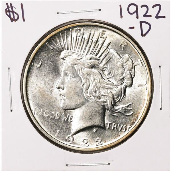 1922-D $1 Peace Silver Dollar Coin