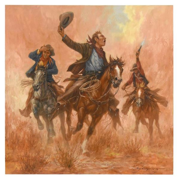 Fanning (1938-2014) "Off To See The Elephant" Limited Edition Giclee On Canvas