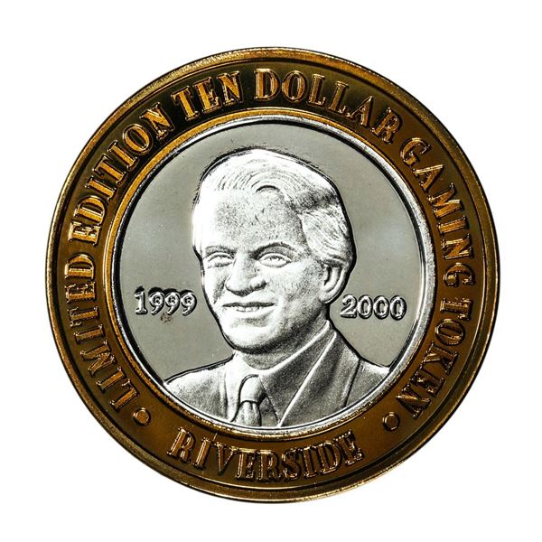 .999 Silver Riverside Resort Hotel & Casino Laughlin $10 Limited Edition Gaming Token