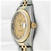Image 6 : Rolex Mens Two Tone Factory VVS Champagne Diamond Datejust Wristwatch