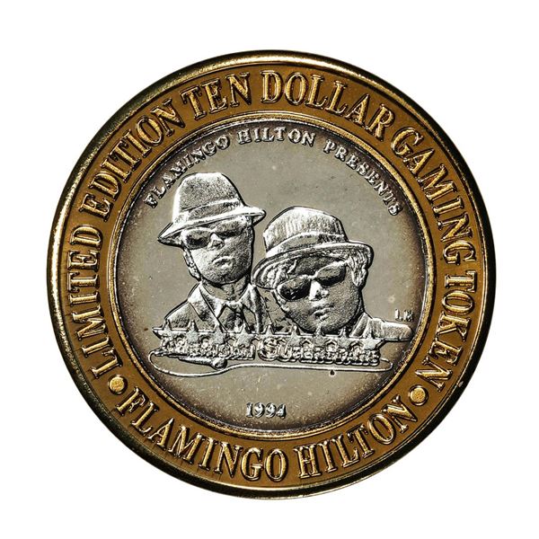 .999 Silver Flamingo Hilton Reno, Nevada $10 Casino Limited Edition Gaming Token