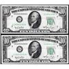 Image 1 : Lot of (2) Consecutive 1950 $10 Federal Reserve Notes Chicago