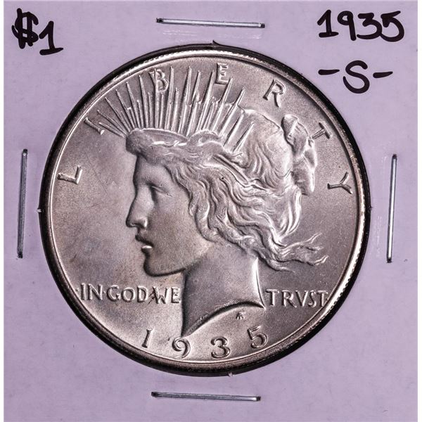 1935-S $1 Peace Silver Dollar Coin