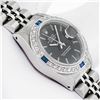 Image 3 : Rolex Ladies Stainless Steel Black Index Sapphire and Diamond Datejust Wristwatch