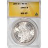 Image 1 : 1890-S $1 Morgan Silver Dollar Coin ANACS MS62