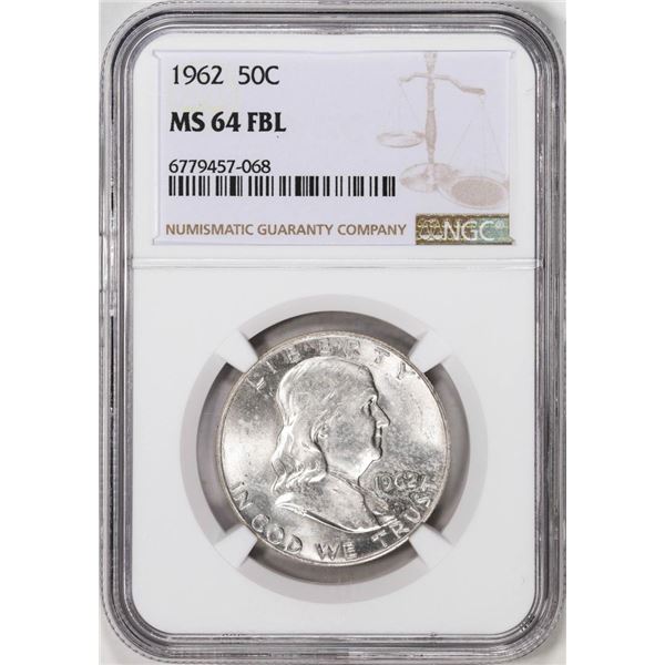 1962 Franklin Half Dollar Coin NGC MS64FBL