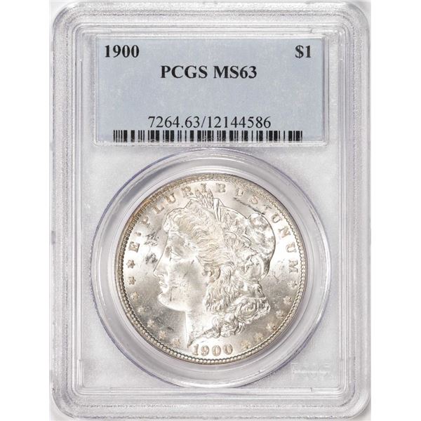 1900 $1 Morgan Silver Dollar Coin PCGS MS63