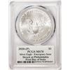 Image 2 : 2020-P $1 Silver Eagle Coin PCGS MS70 FDOI Peed Signature Struck at Philadelphia