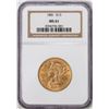 Image 1 : 1881 $10 Liberty Head Eagle Gold Coin NGC MS61