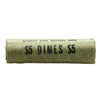 Original Bank Wrapped Roll of (50) Brilliant Uncirculated 1964-D Roosevelt Dime Coins