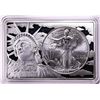 1996 $1 American Silver Eagle Coin & 2oz Silver Bar Set