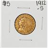 1912-S $5 Indian Head Half Eagle Gold Coin