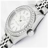 Image 4 : Rolex Ladies Stainless Steel Silver Index Diamond Datejust Wristwatch