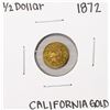 1872 California Fractional Round Indian Half Dollar Gold Coin