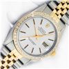 Image 1 : Rolex Mens Two Tone Silver Index and Diamond Datejust Wristwatch