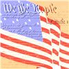 Image 2 : Steve Kaufman (1960-2010) "We the People" Original Mixed Media Serigraph on Canvas