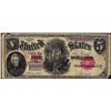 Image 1 : 1907 $5 Woodchopper Legal Tender Note