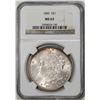 Image 1 : 1880 $1 Morgan Silver Dollar Coin NGC MS63