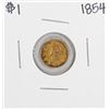 1854 $1 Liberty Head Gold Dollar Coin