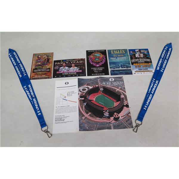 Qty 5 Event Promos, Stadium Info Brochure & 2 Under Armour Lanyards