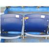 Image 2 : Pair Aloha Stadium Seats w/ Backs & 3 Armrests, Blue, Seats 1 & 2, 45"x13"x28"H