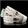 Image 4 : 14K Gold 1.54ct Emerald & 1.02ctw Diamond Ring