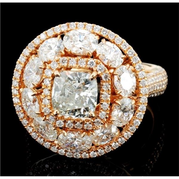 18K Rose Gold  3.49ctw Diamond Ring