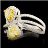 Image 2 : 18K Gold 1.96ctw Diamond Ring