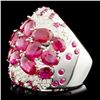 Image 2 : 18K Gold 9.38ct Ruby & 0.88ctw Diamond Ring