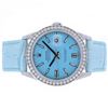 Image 1 : Rolex DateJust Diamond Blue Dial 36MM Wristwatch