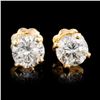 Image 1 : 14K Gold 0.58ctw Diamond Earrings