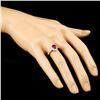 Image 3 : 18K Gold 1.11ct Ruby & 0.29ctw Diamond Ring