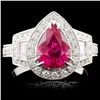 Image 1 : 18K Gold 2.18ct Ruby & 1.09ct Diamond Ring