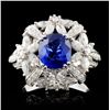 Image 1 : 18K White Gold 2.01ct Sapphire & 1.77ct Diamond Ri