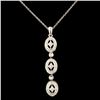 Image 2 : 14K Gold 0.73ctw Diamond Pendant