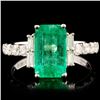 18K Gold 2.22ct Emerald & 0.61ctw Diamond Ring