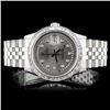 Rolex SS DateJust 3.50ct Diamond 36MM Wristwatch