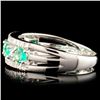 Image 4 : 14K Gold 0.49ct Emerald & 0.18ctw Diamond Ring