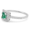 Image 2 : 14K Gold 0.50ct Emerald & 0.25ct Diamond Ring