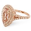 Image 2 : 14K Gold 3.00ct Morganite & 1.00ct Diamond Ring