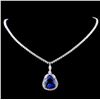 Image 1 : 18K Gold 9.73ct Tanzanite & 7.29ct Diamond Necklac