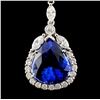 Image 2 : 18K Gold 9.73ct Tanzanite & 7.29ct Diamond Necklac