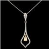 Image 1 : 18K Gold 0.9ctw Diamond Pendant